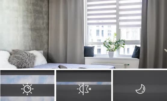 Rolete interioare textile tip noapte/zi